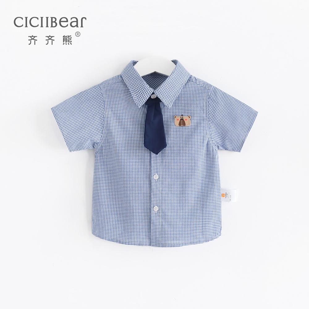 ciciibear Children Boys Shirts Summer Kids Baby Shirt Boy Short Sleeve Tops Child Boys Clothes boy blouse 0 1 2 3 4