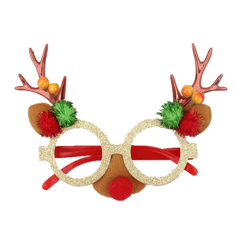 Jul xmas klare briller specs nyhed solbriller fancy kjole fest santa voksen børn fest legetøj santa snemand fest: 07