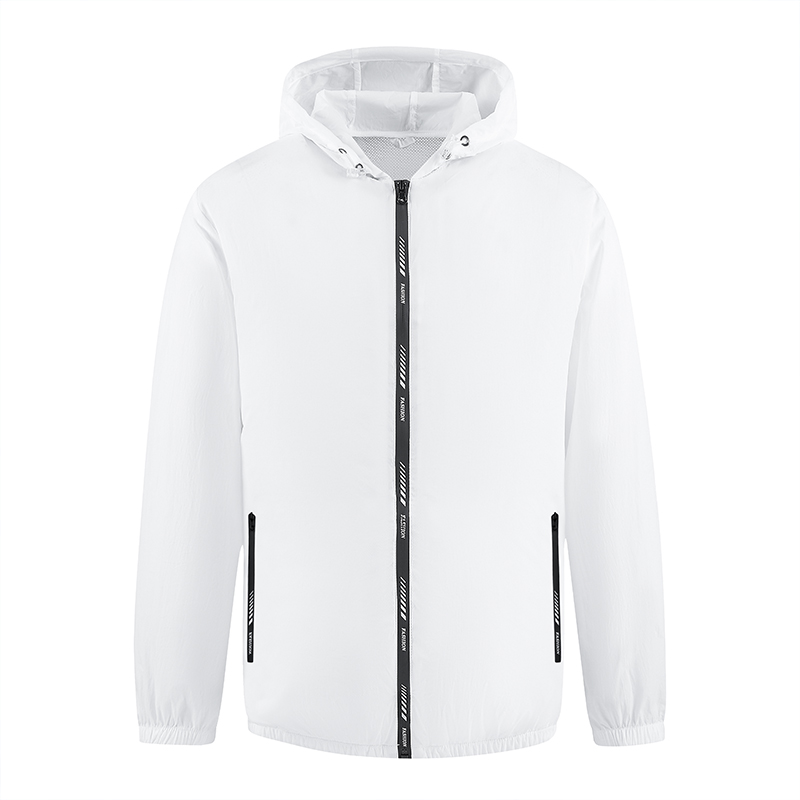 Cool Fan Jacket ricarica USB da uomo raffreddamento condizionatore d'aria vestiti estate escursionismo vestiti protezione UV esterna cappotto con cappuccio donna: XXXL / Cielo Blu