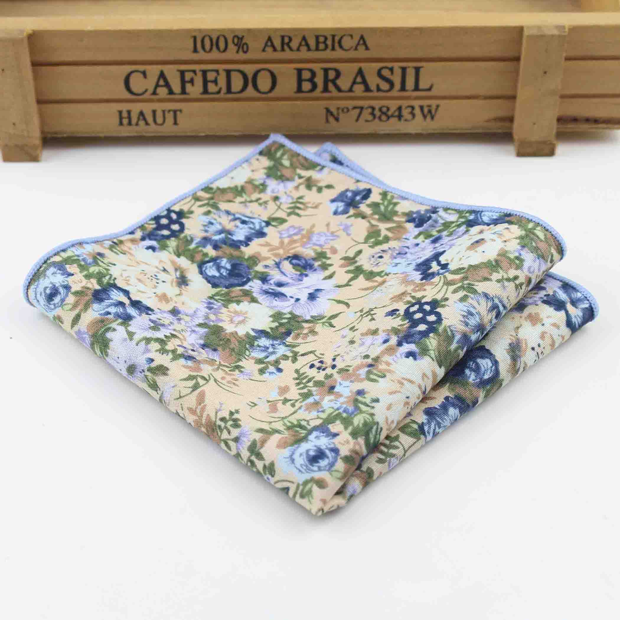 HANDKERCHIEF MEN'S VINTAGE ART PAISLEY BANDANA COTTON POCKET SQUARE 17 A-0474