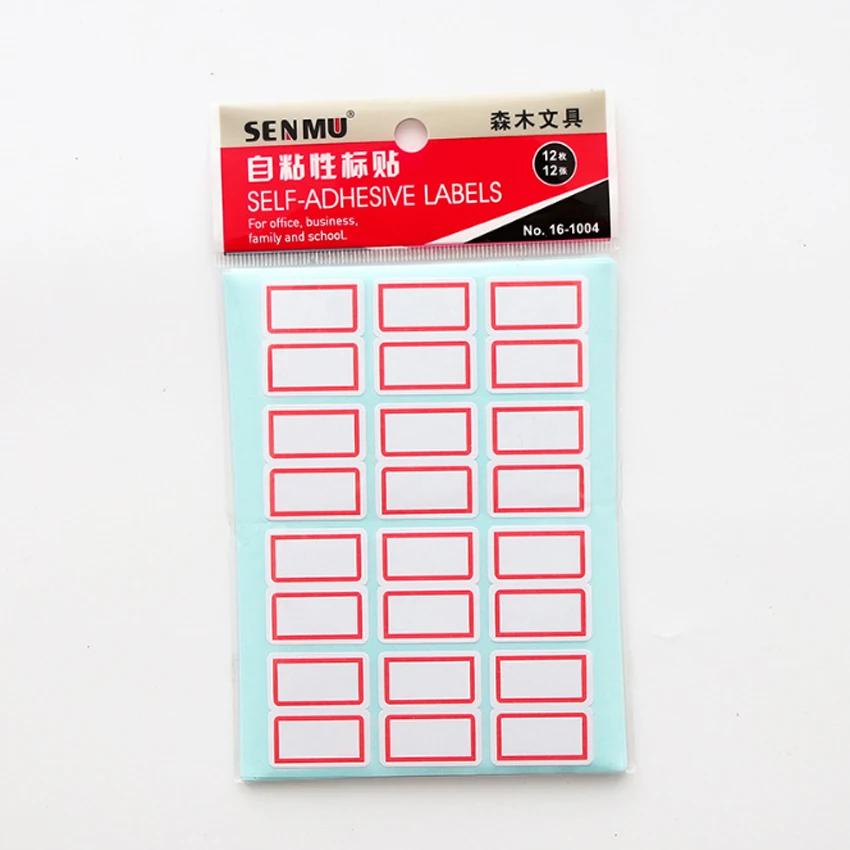 1 pak/partij zelfklevende papieren sticker blanco naam sticker etiketten memo stickers set briefpapier herinnering bladwijzer zegel label