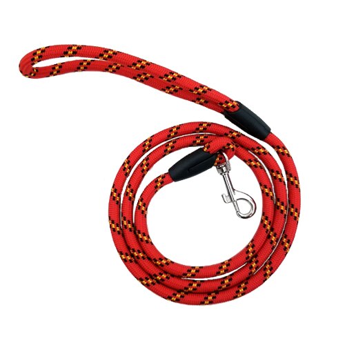Hundkoppel bälte bredd 0.8cm längd 120cm hundtillbehör röd/svart/blå färg: Röd