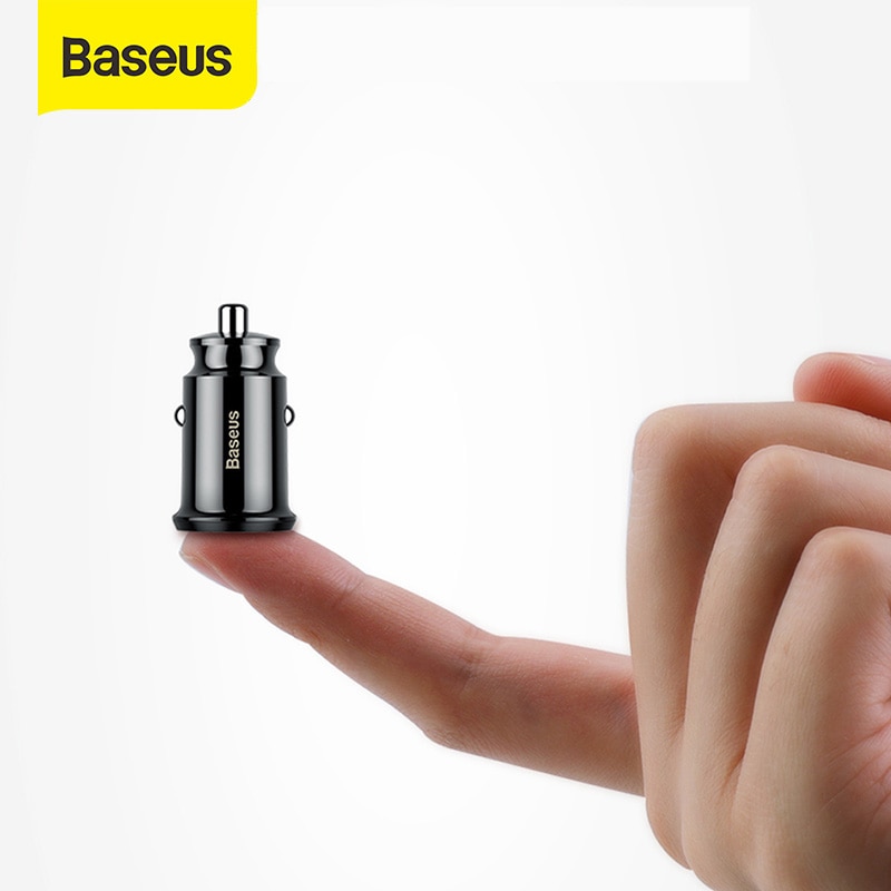 Baseus Mini Usb Autolader 3.1A Snelle Opladen Lader Voor Iphone Huawei Xiaomi Mi Mobiele Telefoon Auto Telefoon Oplader