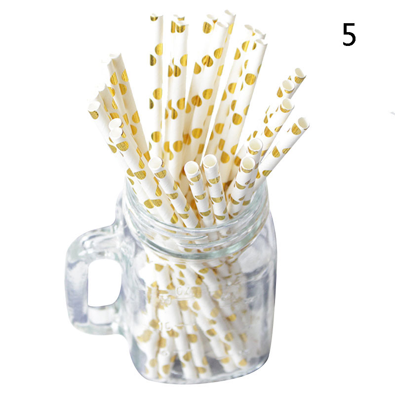 50 stuks papieren rietjes met stempelstreeppapier drinkrietjes voor verjaardagen, bruiloften, kerstfeestjes 2019 stuks