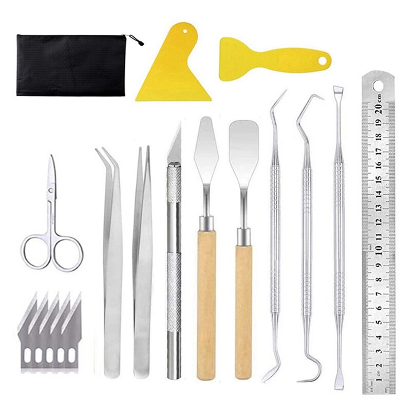 Outils en vinyle, sculpture d'art, bricolage artisanat, fabrication de Silhouette, outils en Relief, 18 pièces: Default Title