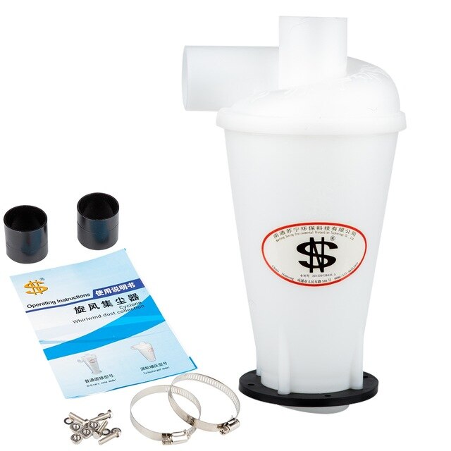 Cycloon Stofzuiger Filter Industriële & Huishoudelijke Zakloze Cyclone Dust Collector Met Flens: WHITE