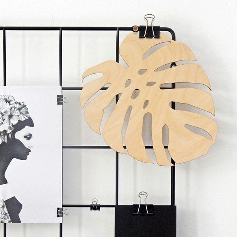 Pohjoismainen tyyli ontto puinen lehti ornamentti moderni koti lasten makuuhuoneen sisustus tee itse koristeet puu ornamentti leikkaukset craft