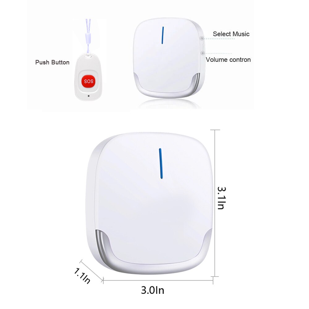 Wireless Calling System 433MHz SOS Button Emergency Panic Button For Old man Children Or Patient In Hostipal Nursing Home