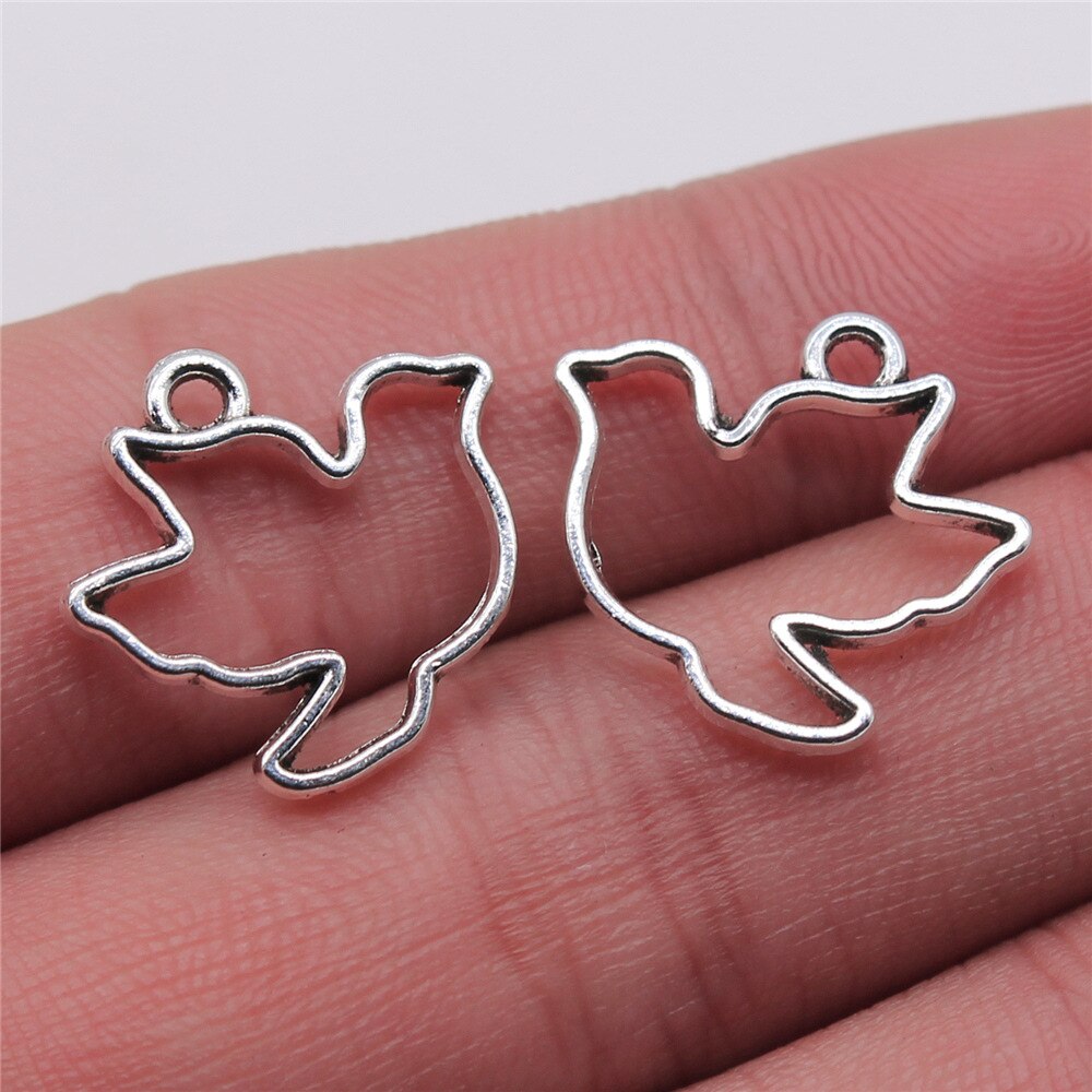20 stücke Reize Vogel Antike Silber Farbe Nette Vogel Reize Schmuck Erkenntnisse DIY Kleine Vogel Reize: B14876-17x19mm