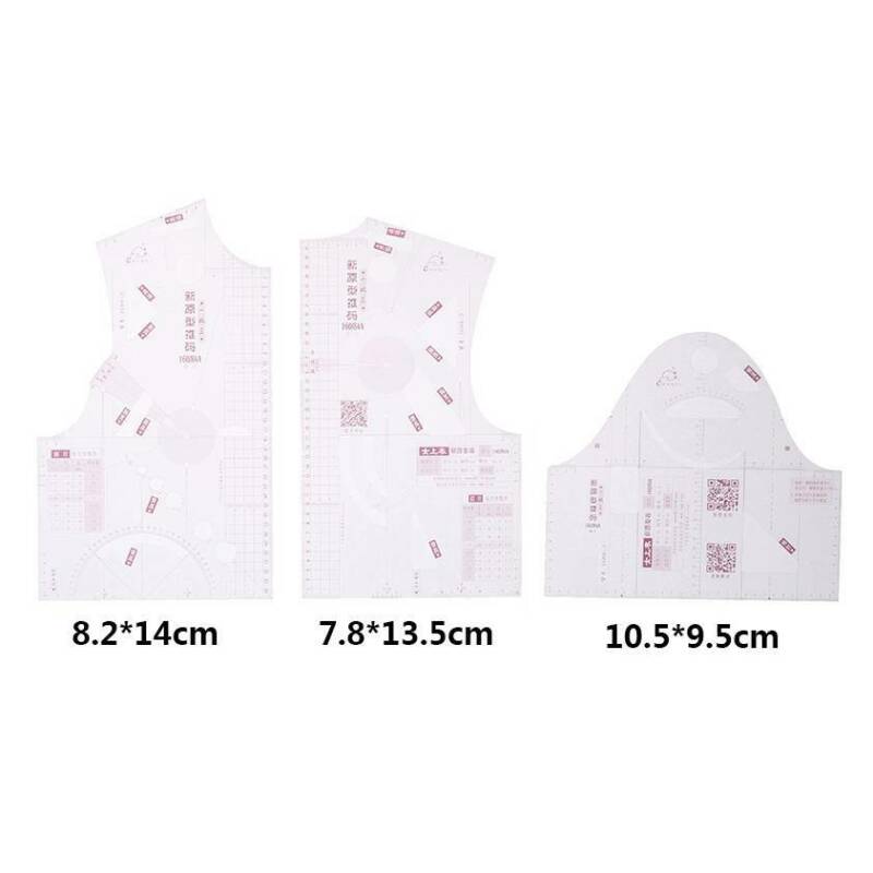 1:3 Women Cloth Ruler Drafting Template Garment Craft Prototype Ruler