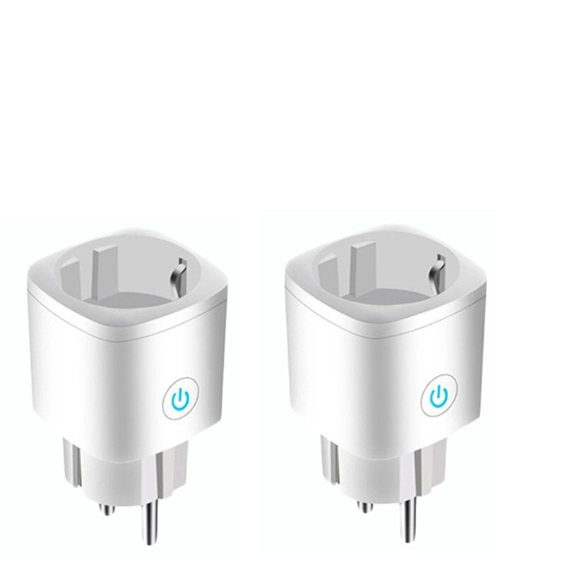 Smart WiFi Plug Adaptor 16A Remote IFTTT Voice Control Power Monitor Socket Outlet Timing Function Work With Alexa Google Home: 2 PIECES