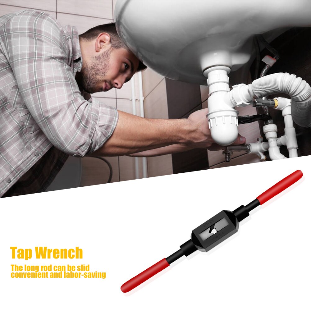 Adjustable Thread Tap Wrench Holder Carbon Steel Hand Tapping Tools for Taps Die Hand Tool Accessories Supplies