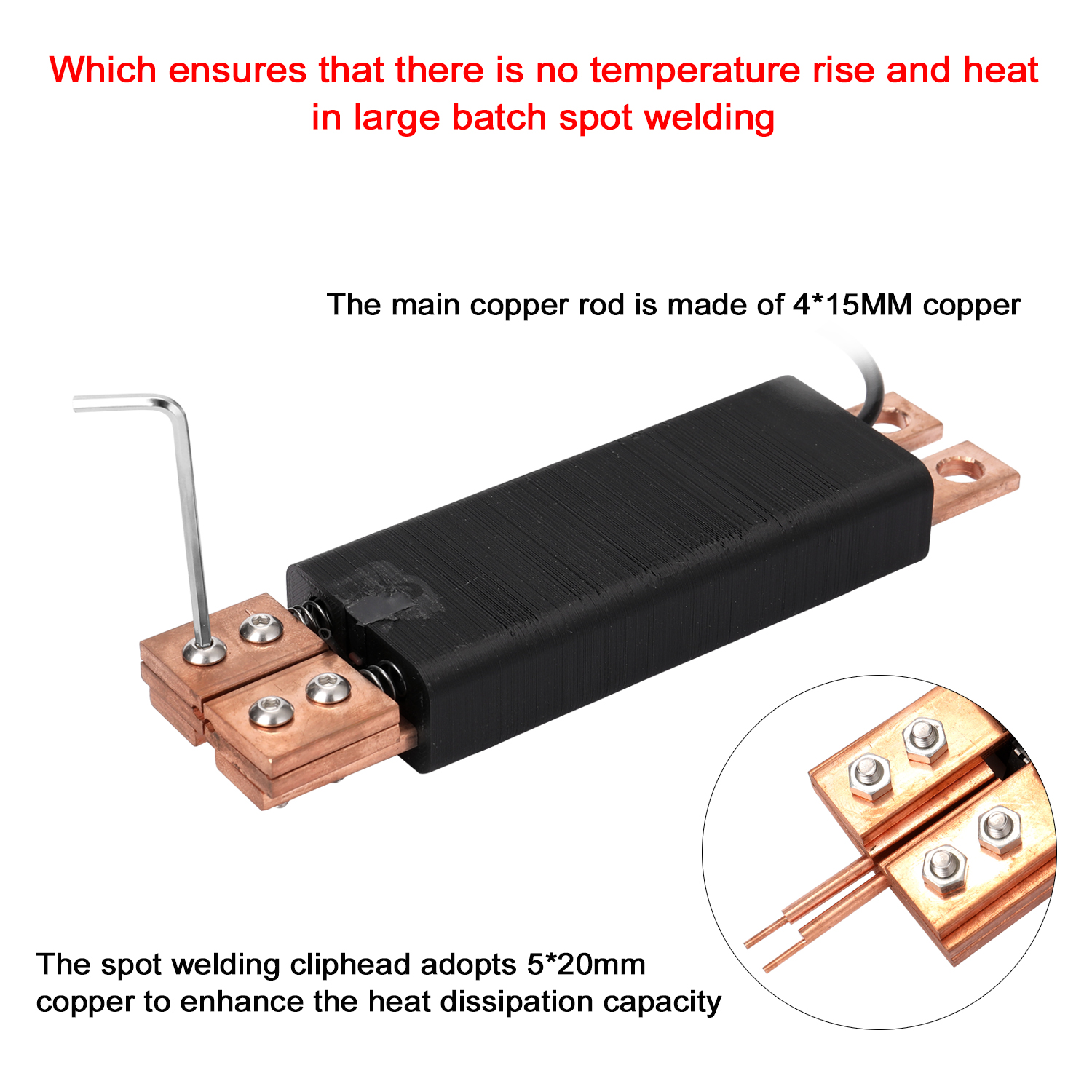 Machine de soudage par points électrique portable bricolage stylo de soudage par points en cuivre intégré vis réglable à pression à ressort