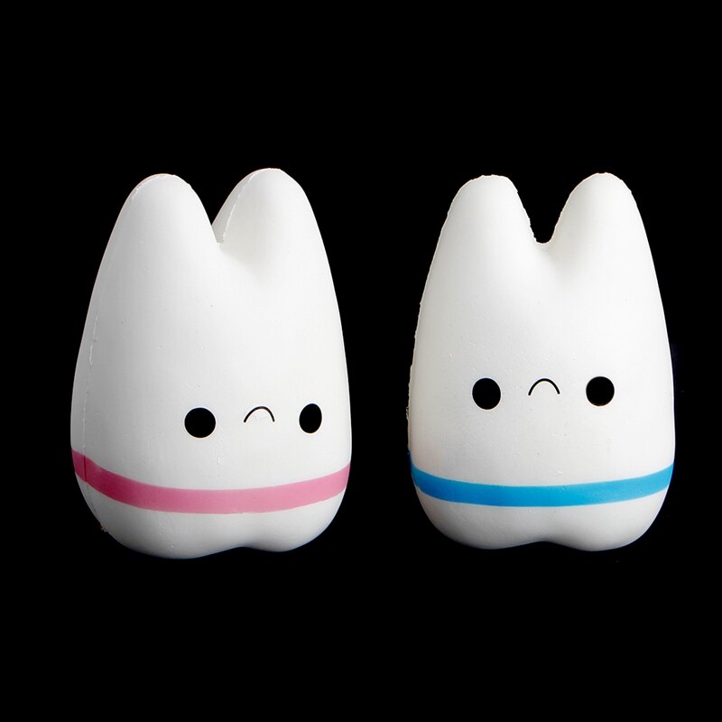 Cute Tooth Jumbo Squishy Slow Rising Squeeze Stress Hand Soft Toy Phone Pendant