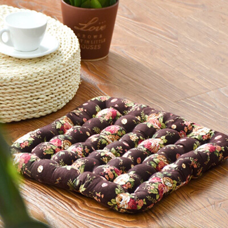 Dunne Japan Zitkussen Hassock Pad Stuitbeen Orthopedische Matten Bloemen Gedrukt Stoel Terug Kussens Vierkante Tatami Vloermat Poef Futon: 1