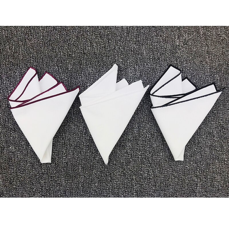 100%  katoenen witte pochetten voor heren voor de bruidegom