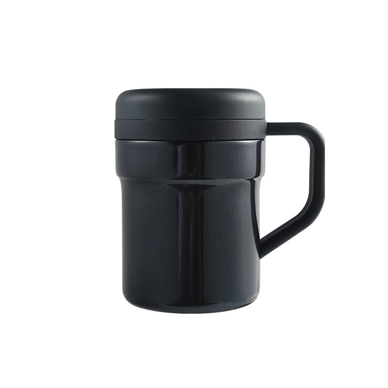 Automatic Self Stirring Mug Stainless Steel Thermal Cup Magnetic Heating Mug Coffee Milk Mixing Cup No Battery Required: Black