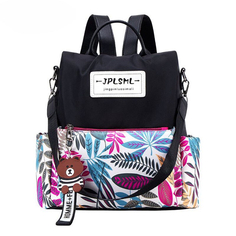 Multifunctionele Rugzak Vrouwen Waterdichte Oxford Tassen Vrouwelijke Anti Diefstal Rugzak Schooltas Voor Meisjes Bloemen Gedrukt Reizen Backbag