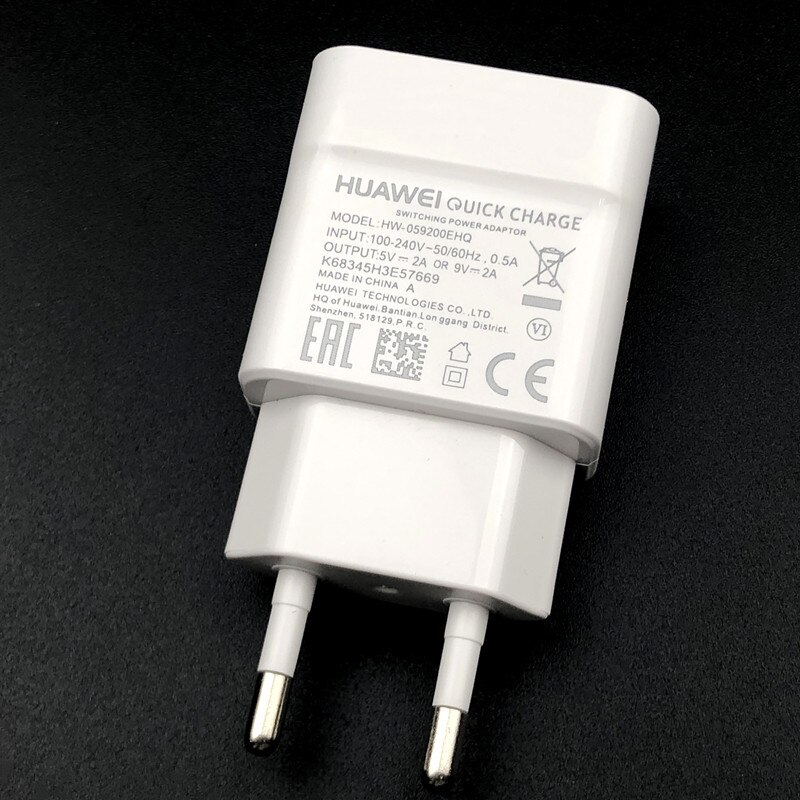 Huawei 9V/2A Schnelle Ladegerät Original EU QC 2,0 schnell aufladen Adapter Usb Typ-C Kabel für huawei P20 P30 lite Kamerad 20 lite Ehre 9X: nur EU Ladegerät