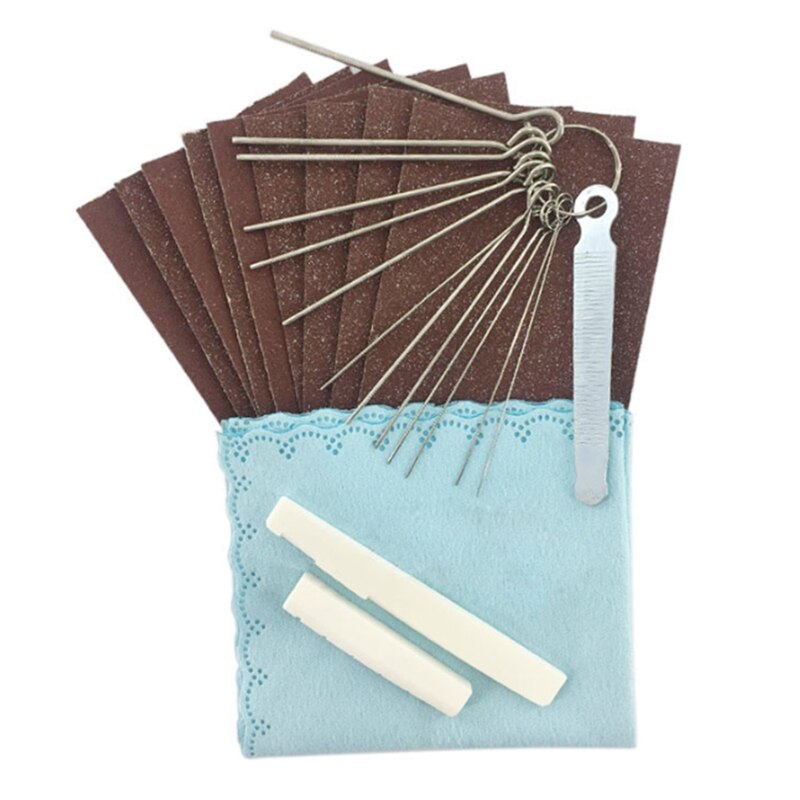 Draagbare Gitaar Reparatie Tools Slot Moer Bestand Diy Repair Tools Zilver Accessoire Gitaar Roestvrij Staal Zag Staven