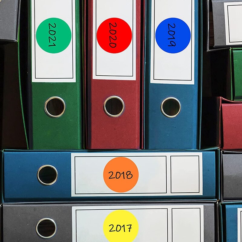 2 zoll Runde Farbe Codierung Aufkleber 10 Verschiedene Farben Kreis Punkt Etiketten Selbst-Klebstoff Farbige Feste Farbe Aufkleber (400)