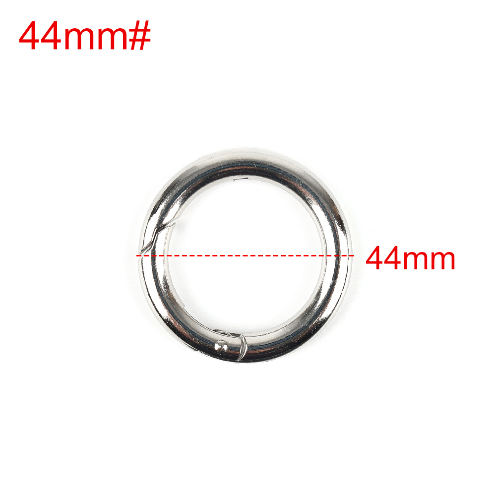 2 st spännen klämmor pläterade grindfjäder o-ring spännen klämmor karbinhake plånböcker handväskor runda tryckavtryckare karbinhakar karbinhake: 44mm