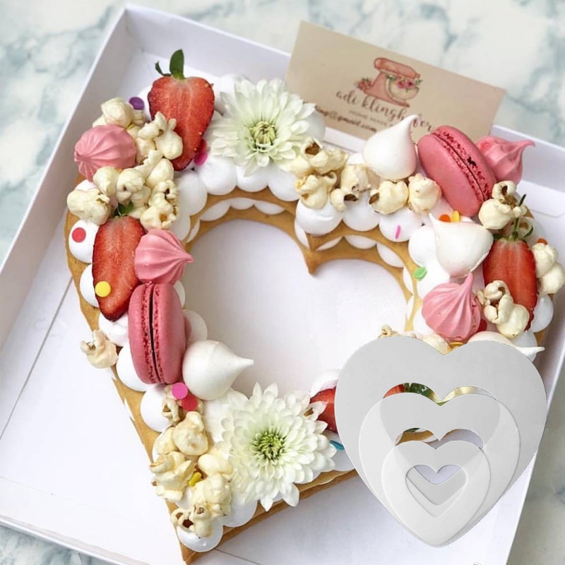 Moule à gâteau en forme de coeur outils de décorat – Grandado