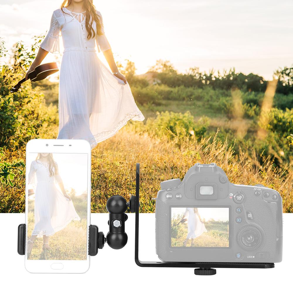 SLR Mirrorless Camera Attachment Bracket Mobile Phone Clip Installable Cellphone LED Light Microphone Monitor Photography Access