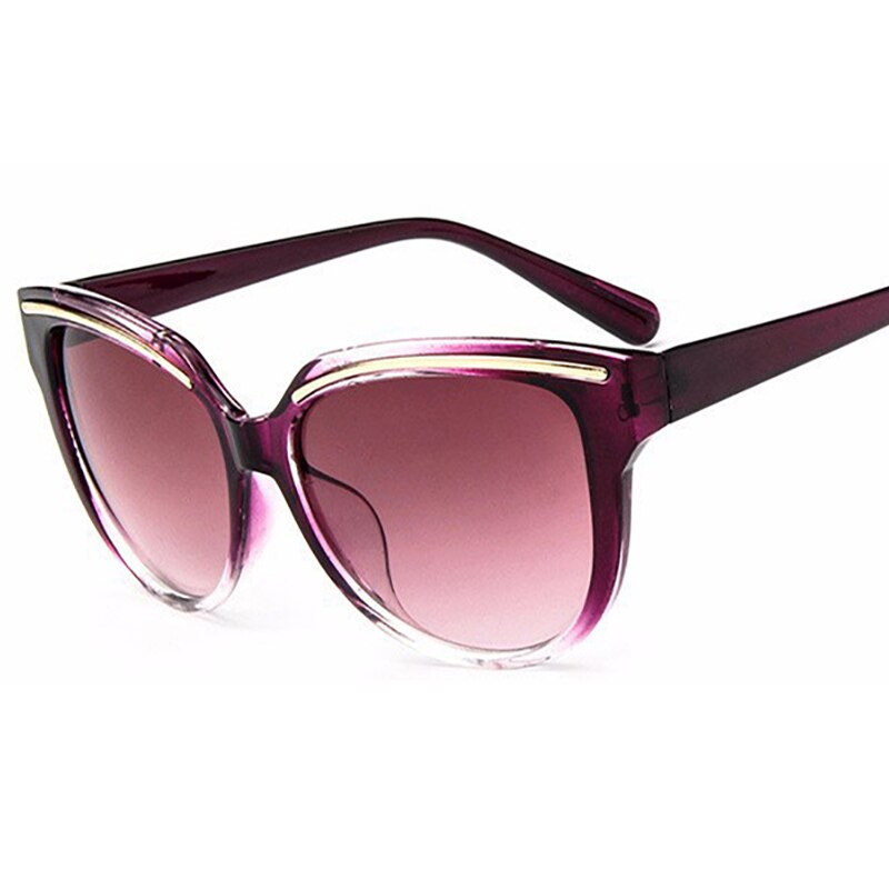 Diguyao marque de luxe solbriller oculos de sol feminino damemærke vintage cat eye black clout briller briller: Lilla