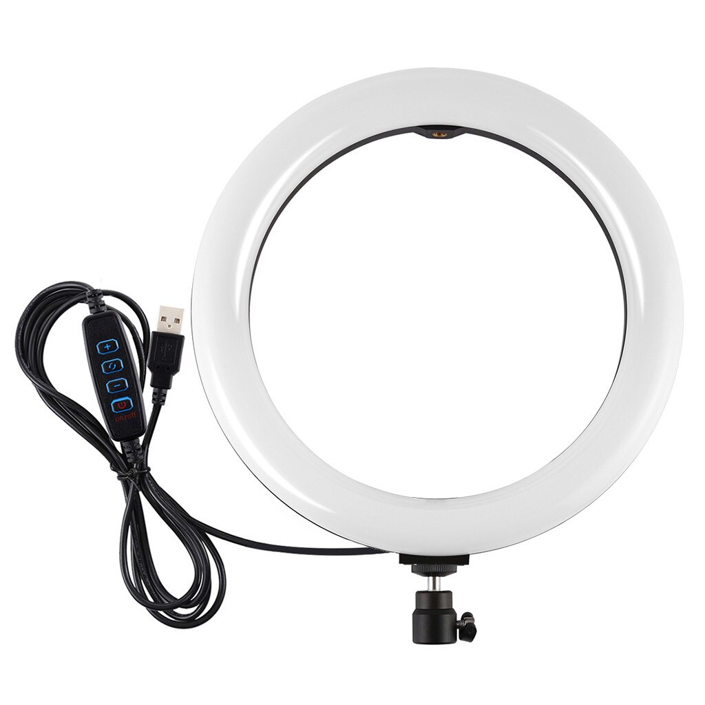 Ring Light 10.2 Inch Dimmable RGB Ring Light with Phone Clamp and Remote for Makeup Video Camera Accessories Fiber Camera: B