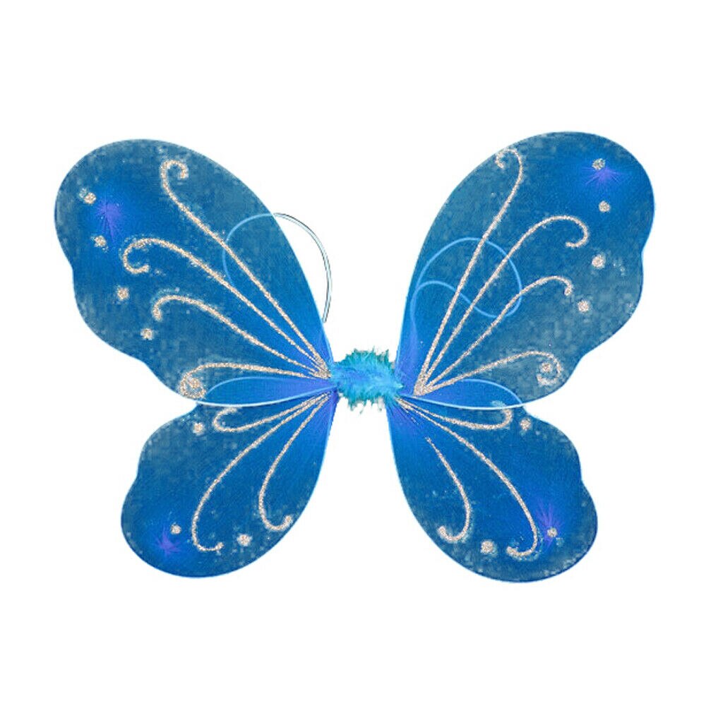 Volwassen Kid Fairy Vleugels Fancy Dress Party Kostuum Dressing Up Party Prop Diy Decoratie 35Cm X 42Cm: Blauw