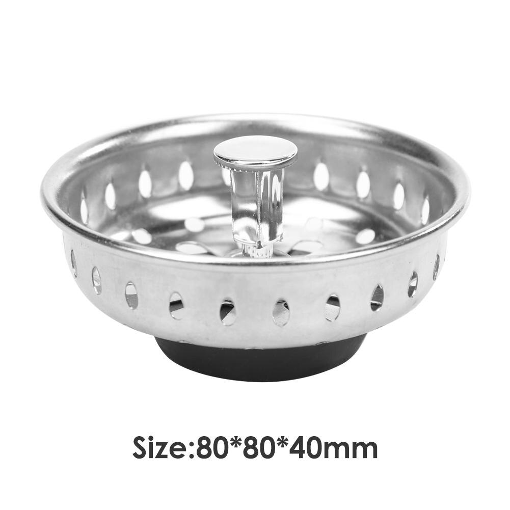 Universal Replacement 2 in 1 Wash Basin POP Up Sink Drain Plug Bathtub Bounce Drain Stopper Filter Kitchen Bathroom Supplies: Type D