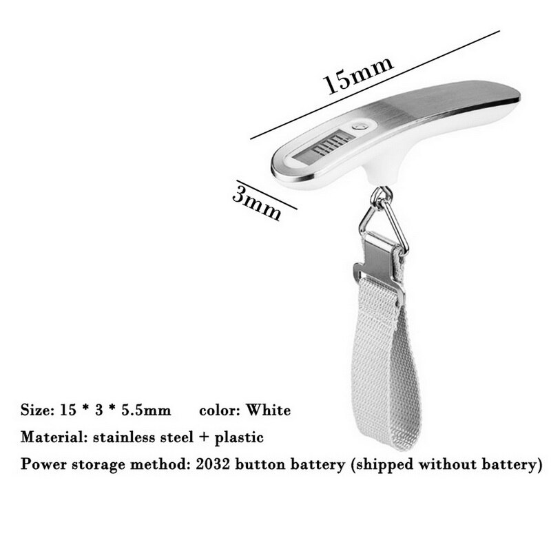 Báscula de cinturón de mano, báscula colgante Digital LCD de 50kg/10g para maleta de viaje, báscula para colgar equipaje, báscula de peso electrónica