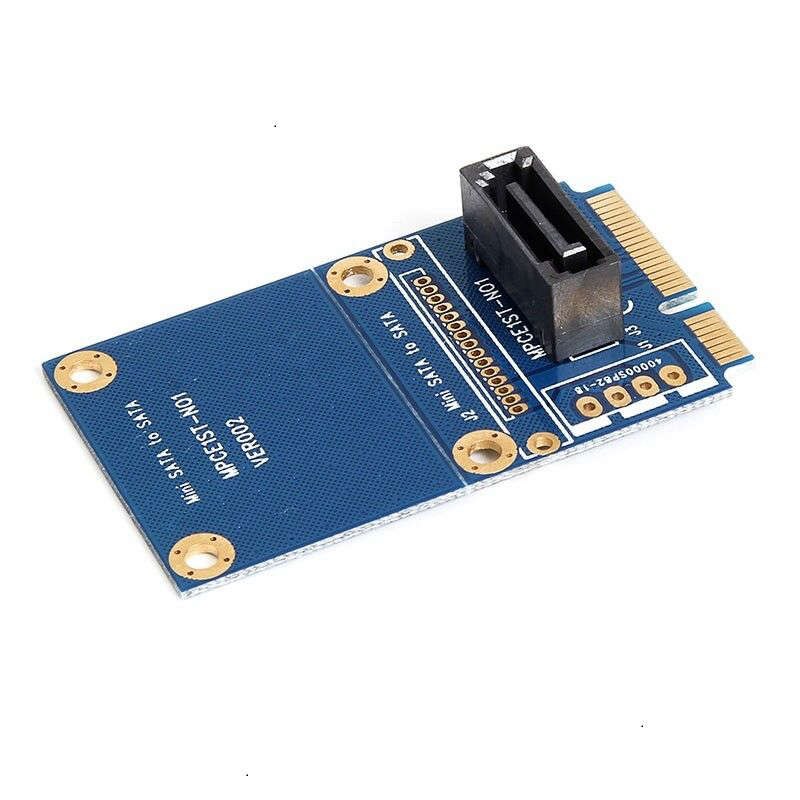Msata Mini Pci-E Sata Ssd Slot To 7 Pin Sata Hdd Convert Card Adapter