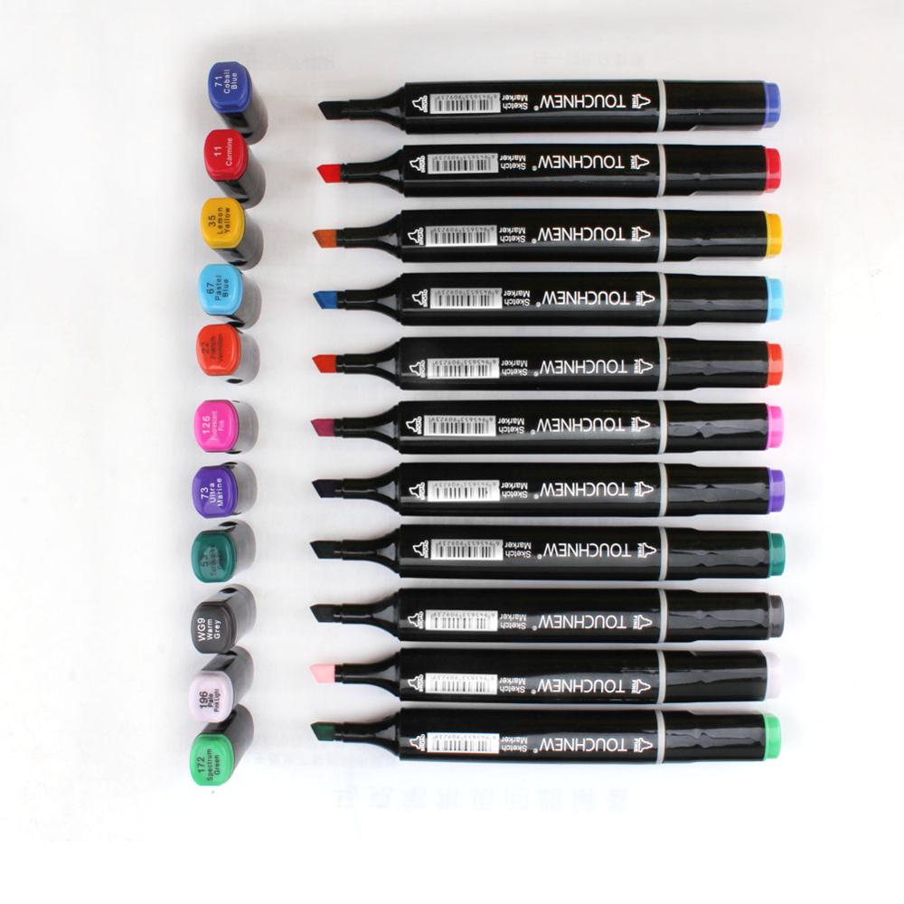 36/48/60/80/168 Colors TOUCHNEW Art Markers Pen Set Sketch Soft Brush Alcohol Ink Brush Dual Tips Drawing Felt Tip Pens
