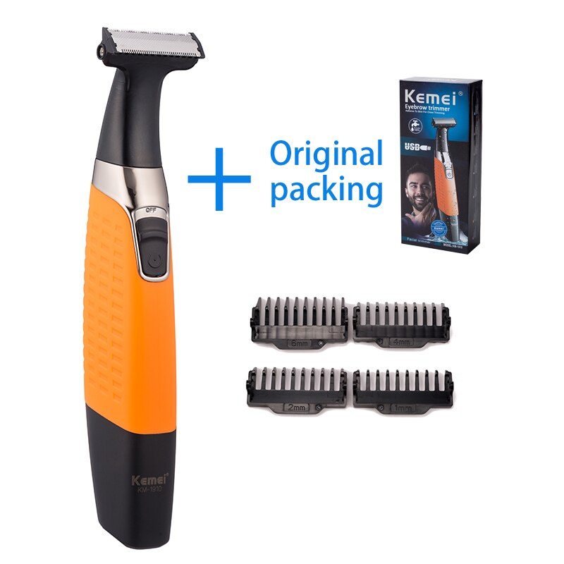 kemei rechargeable electric shaver beard shaver electric razor body trimmer men shaving machine hair trimmer face care: KM-1910
