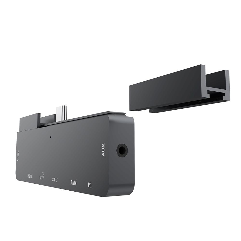 7 in 1 usb c hub til ipad pro 11 " /12.9 ", type c  to 4k hdmi adapter med usb 3.0, pd opladning, sd/tf kortlæser ,3.5mm stik