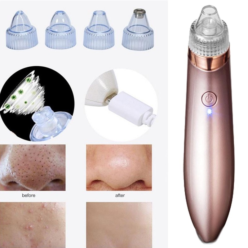 USB Rechargable Electric Blackhead Meter Vacuum Suction Cleaner Face Cleaning Blackhead Removal Instrument Black Spot