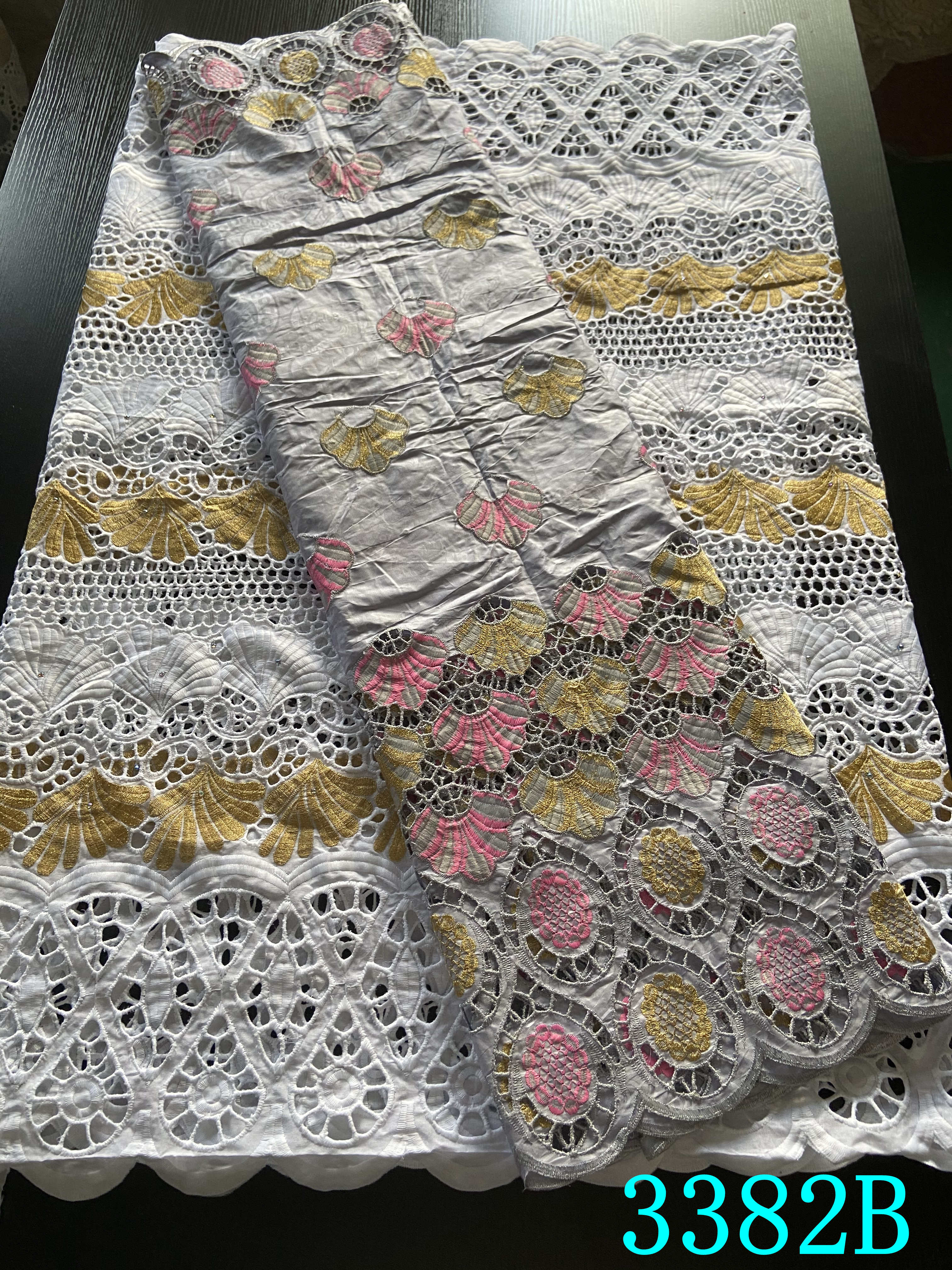 Dentelle sèche Bazin, tissu Bazin, 2.5 + 2.5 mètres, tissu de , dentelle africaine, guinée, africaine, Voile de suisse, YA3382B