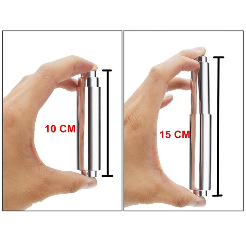 3pcs ABS Chrome Plated Paper Roll Holder Insert Replacement Bathroom Spindle Spring Flexible Toilet Roll Holder Kitchen