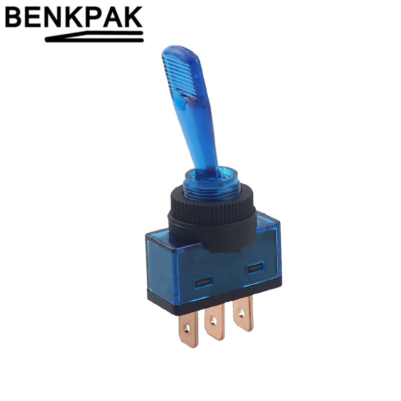 Interruptor de palanca automotriz de 3 pines ON-OFF con lámpara DC 12V 20A: Oro