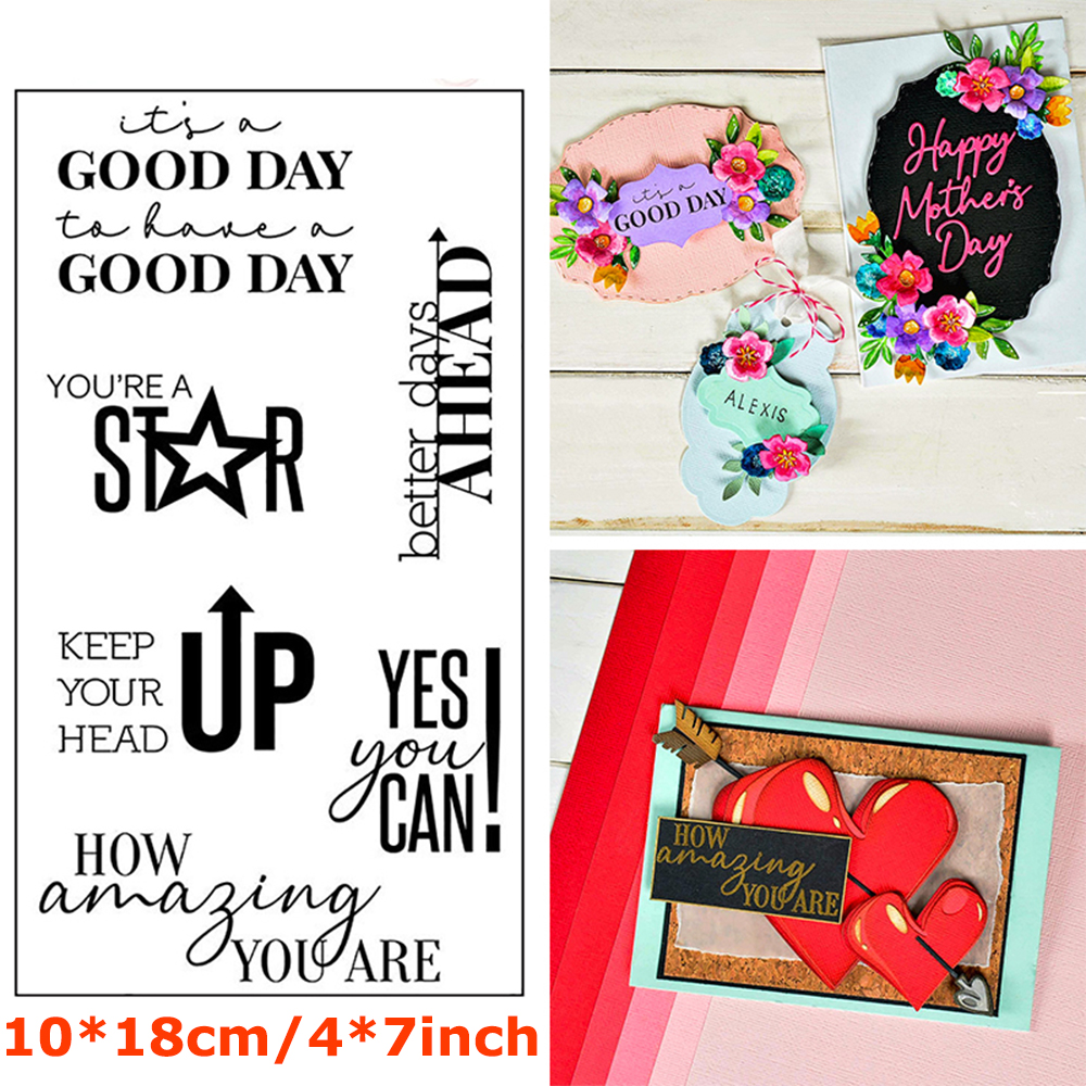 Unique Words Welcome Spring Script Banner Sentence Clear Silicone Stamps Happy Day Wishes Foliage Flower 2022: 3