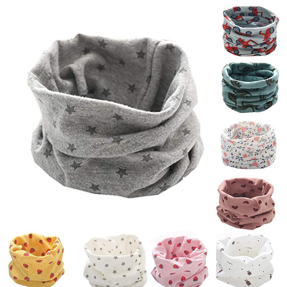 Baumwolle freundlicher Schal Gedruckt Karikatur Plaid Ring warm Für EINE freundlicher Schals Junge Winter Mädchen Art F3T1