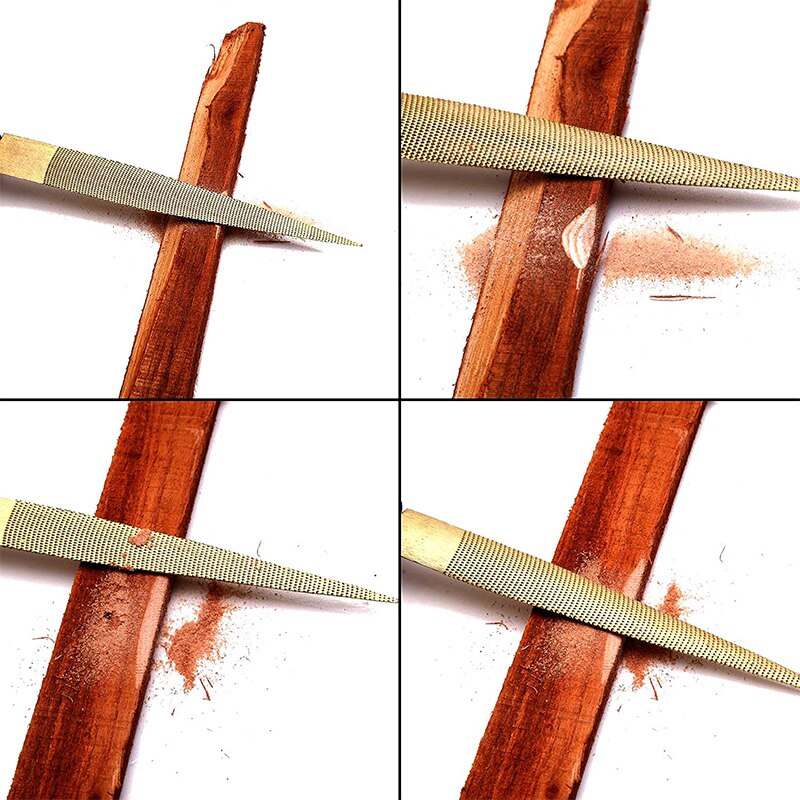 Gouden houten rasp vijl set 6 inch ,8 inch en 10 inch houten vijl handgrepen voor hout zacht metaal kunststof (3 stuks)