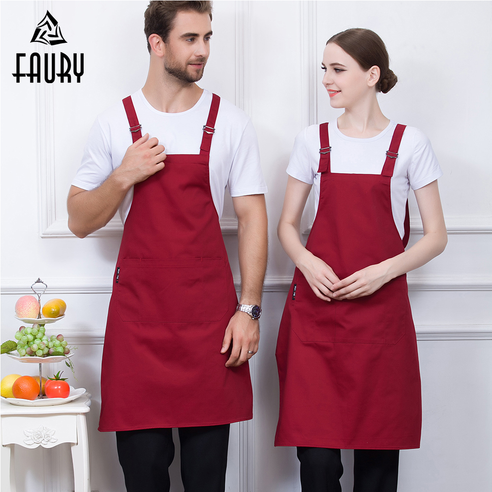 Unisex Food Service Kitchen Work Restaurant Home Cooking Cleaning Wear Aprons Chef Waiter Hotel Coffee Shop Uniforms