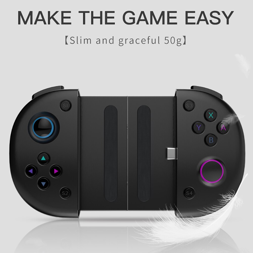 Gamepad Met Type-C Verbinding Intrekbare Stabiele Controller Voor Smartphone Draagbare Game Handvat Joystick Gevoelige Knoppen