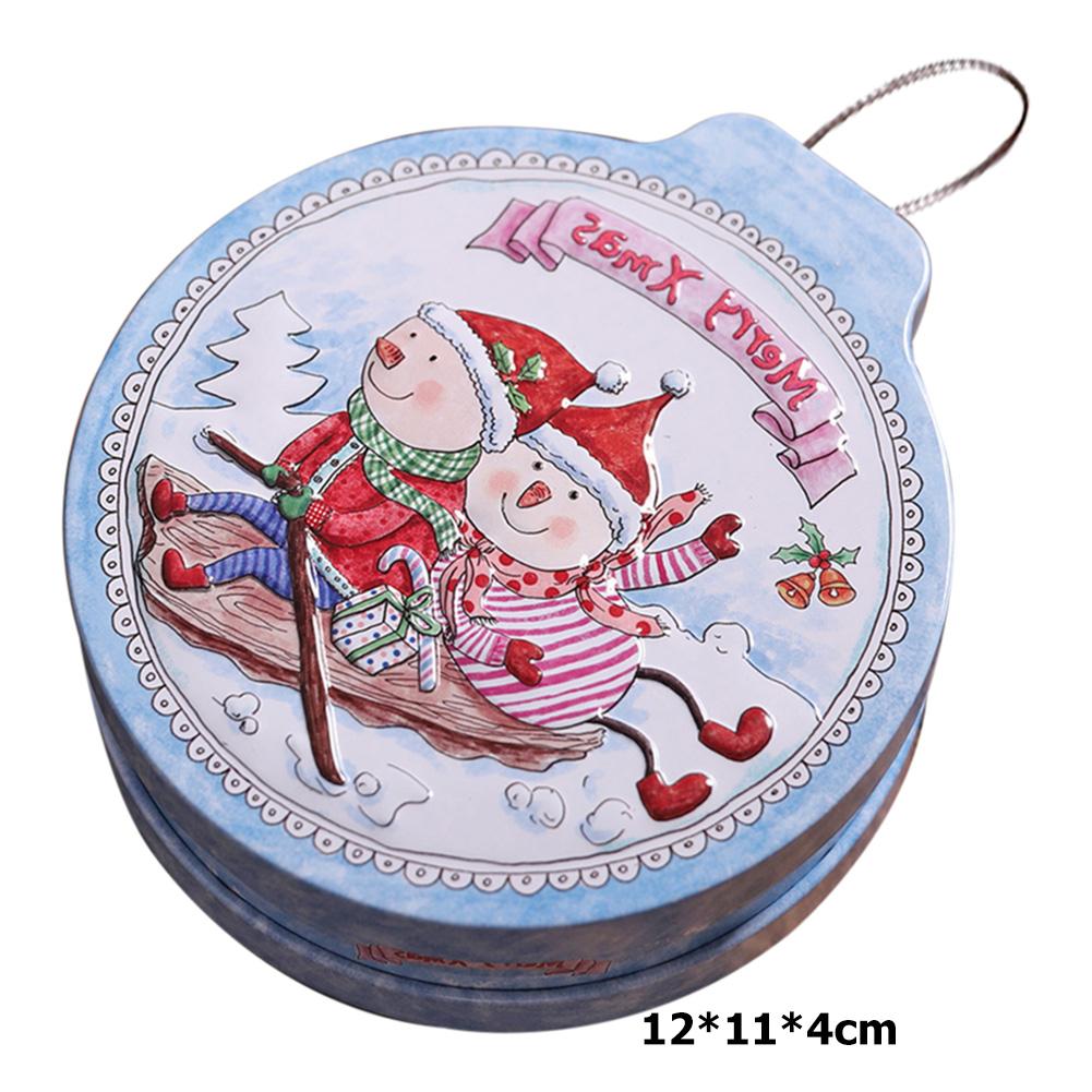 Christmas Candy Cans Tinplate Box Storage Box Biscuit Jar Iron Can Christmas Cookie Tins