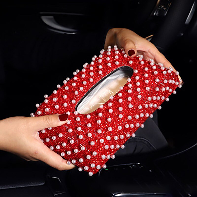 None Tissue Boxes Car Tissue Box Turkey Tissu Holder Car Diamond Car Accessories Youe Shonesun Visor Tissu Holder Linen Cotton