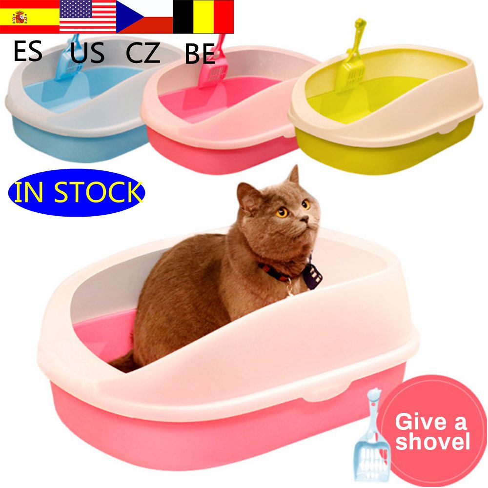Kæledyrshund toilet nul affald kattebakke kat hundebakke toilet med kattegrus skovl hvalp tre farver indendørs hjem sandkasse