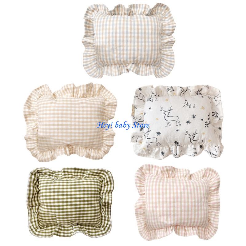 Q1FE Nordic Summer Baby Soothing Pillow Small Square Pillow Back Support Cushion Sleep Pillow Feature Not Removable